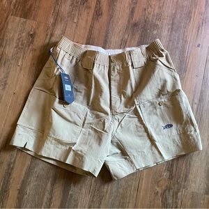 Aftco Original Fishing Shorts khaki size 36 Inseam 6” NWT